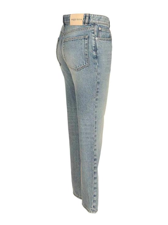 26SS 알렉산더 맥퀸 스트레이트 팬츠 846045QMAD04383 Blue - ALEXANDER MCQUEEN