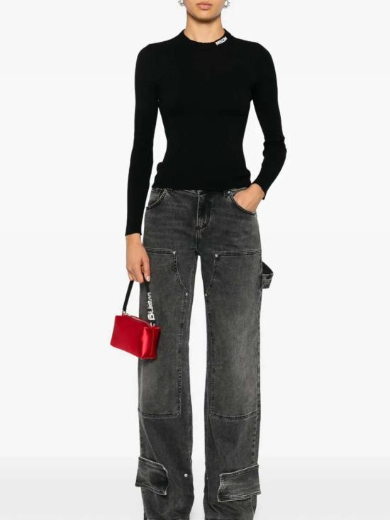 25FW 엠에스지엠 긴팔 티셔츠 3941MDM21725778499 Black - MSGM