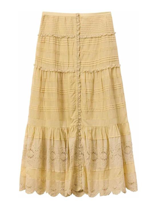 26SS 이자벨마랑에뚜왈 미디 스커트 JU0446FAD1J05E10LC Yellow