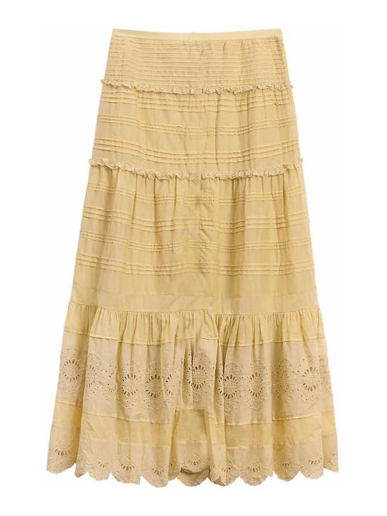 26SS 이자벨마랑에뚜왈 미디 스커트 JU0446FAD1J05E10LC Yellow - ISABEL MARANT ETOILE