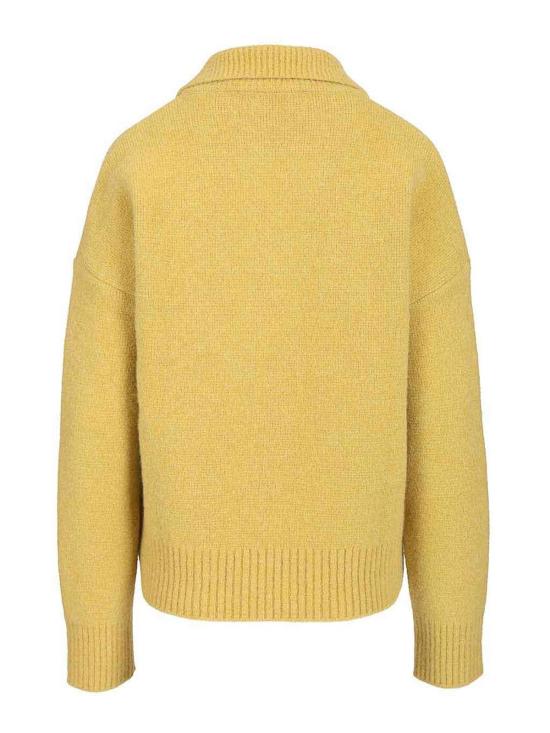 25FW 아미 ADC 알파카 폴로 스웨터 UPL408KN01353993 Yellow - AMI