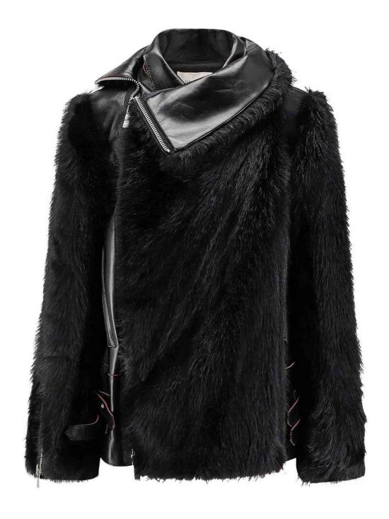 25FW 사카이 가죽 자켓 2508237001 Black