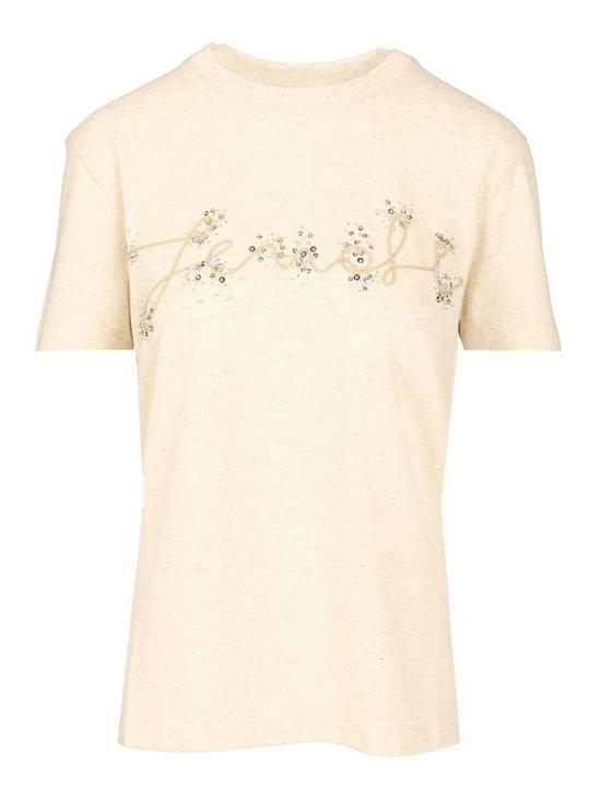 25FW 펜디 반팔 티셔츠 FS7254ASMHF1SAZ Beige