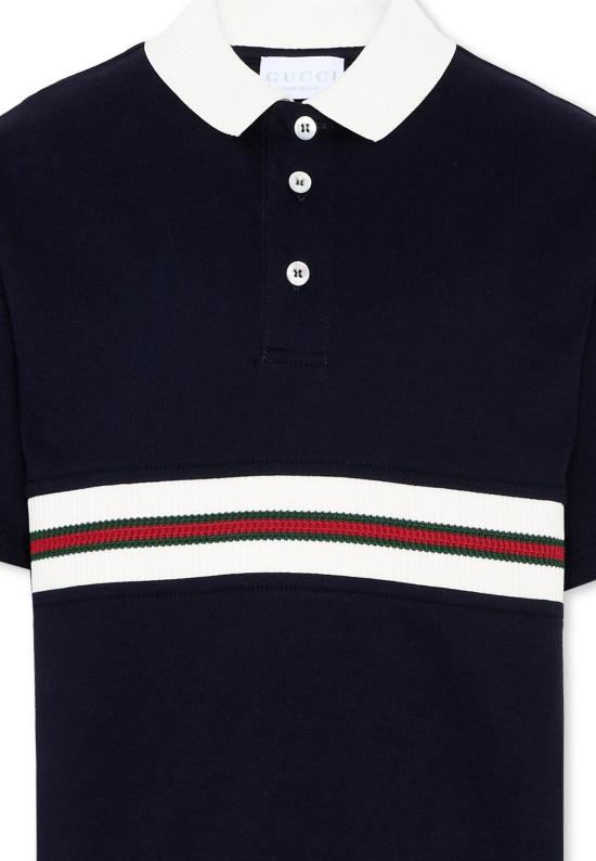 26SS [키즈] 구찌 폴로 셔츠 849659 XJHNR 4780 BLUE - GUCCI