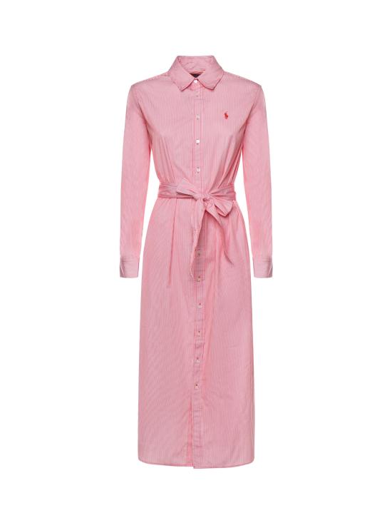 26SS 폴로 랄프로렌 미디 원피스 211A96362 003 RED WHITE