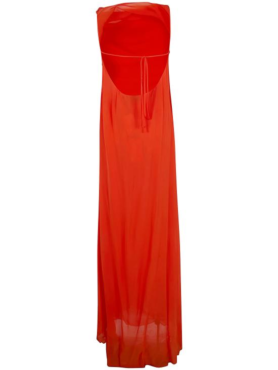 26SS 블루마린 롱 원피스 P622A795A N0216 ORANGE FLAME - BLUMARINE