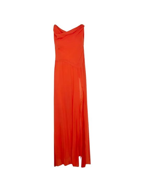 26SS 블루마린 롱 원피스 P622A795A N0216 ORANGE FLAME - BLUMARINE