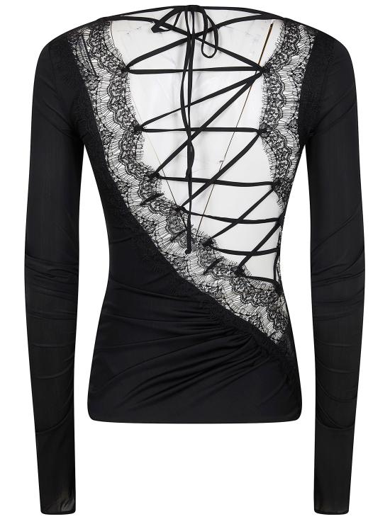 26SS 블루마린 긴팔 티셔츠 P622C435A N0990 BLACK - BLUMARINE