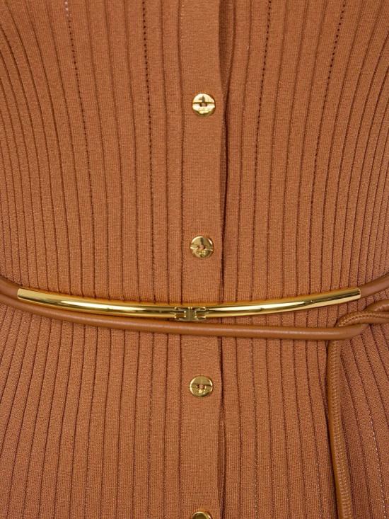 26SS 엘리자베타프랜치 미디 원피스 AM15S61E2 600 LEATHER - ELISABETTA FRANCHI