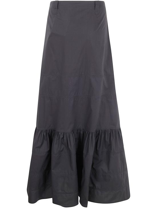 26SS 만투 미디 스커트 AG2005 G08 999 BLACK - MANTU