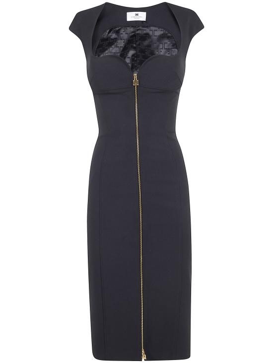 26SS 엘리자베타프랜치 미디 원피스 AB90061E2 110 BLACK - ELISABETTA FRANCHI