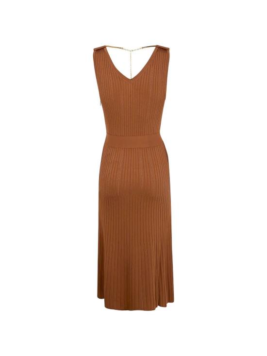 26SS 엘리자베타프랜치 미디 원피스 AM18S61E2 600 LEATHER - ELISABETTA FRANCHI