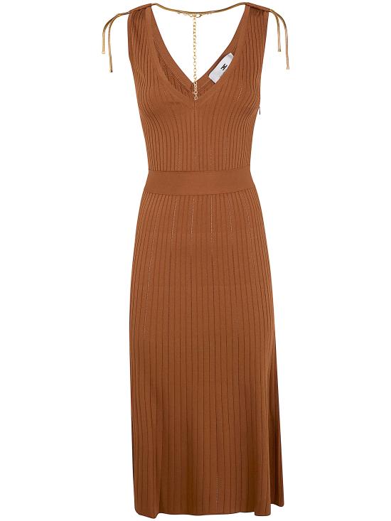 26SS 엘리자베타프랜치 미디 원피스 AM18S61E2 600 LEATHER