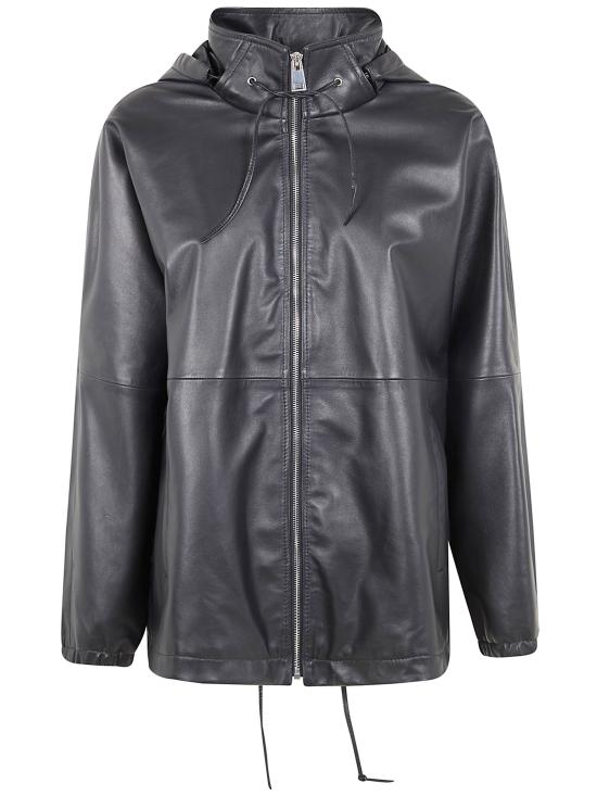 26SS 리비아나 콘티 가죽 자켓 F6SX37 Y690 BLACK