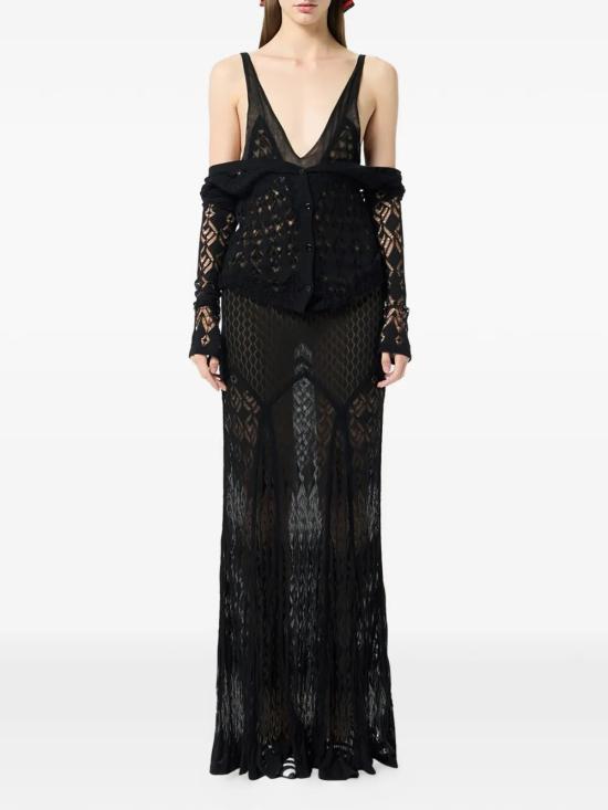 26SS 블루마린 롱 원피스 P622A742A N0990 BLACK - BLUMARINE