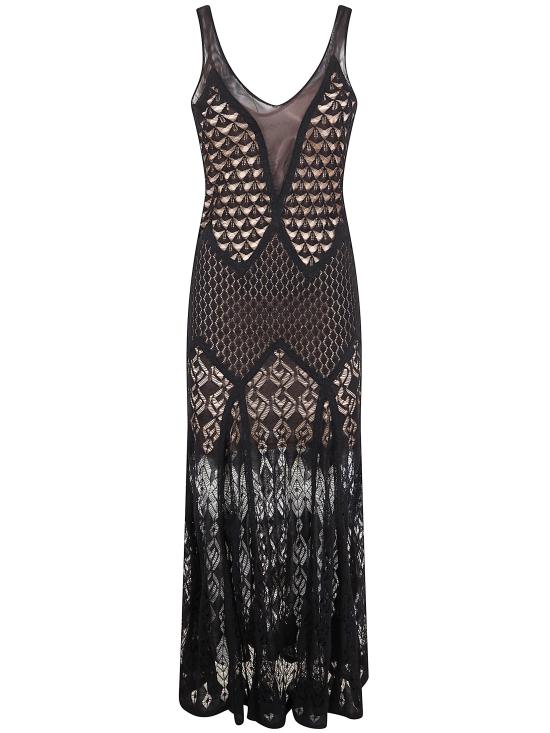 26SS 블루마린 롱 원피스 P622A742A N0990 BLACK