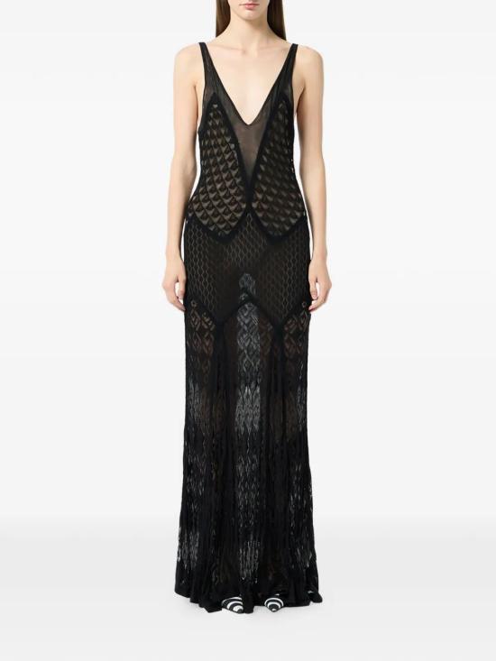 26SS 블루마린 롱 원피스 P622A742A N0990 BLACK - BLUMARINE