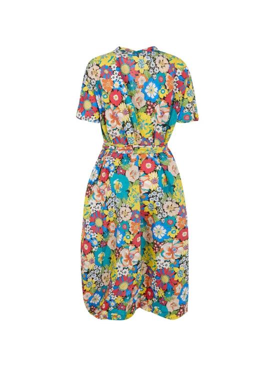 26SS 다니엘라 그레지스 롱 원피스 A34AM LY1 BLACK BACKGROUND COLORED SUNFLOWERS - DANIELA GREGIS