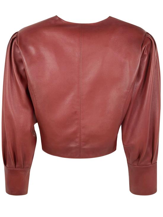 26SS 끌로에 가죽 자켓 CH26SCV97201 642 BURNT HENNA - CHLOE