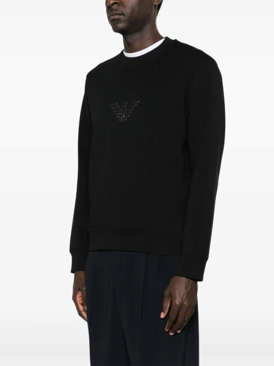 26SS 엠포리오 아르마니 긴팔 티셔츠 EM004541 AF10013 MC539 BLACK EAGLE LOGO - EMPORIO ARMANI