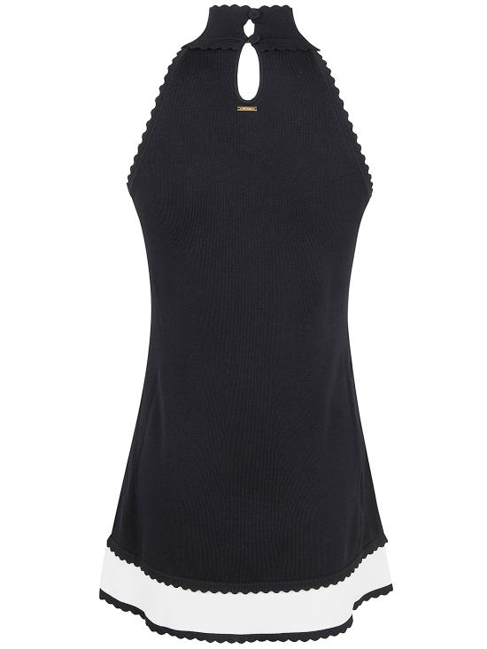 26SS 트윈셋 숏 원피스 261TP3374 12063 BICOLOR BLACK SNOW - TWINSET