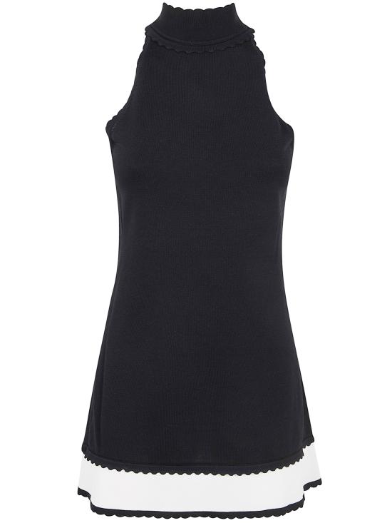 26SS 트윈셋 숏 원피스 261TP3374 12063 BICOLOR BLACK SNOW - TWINSET