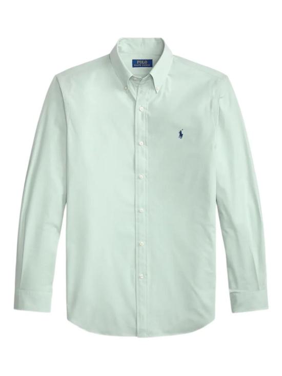 26SS 폴로 랄프로렌 긴팔 셔츠 710 B15 614 001 ESSEX GREEN WHITE