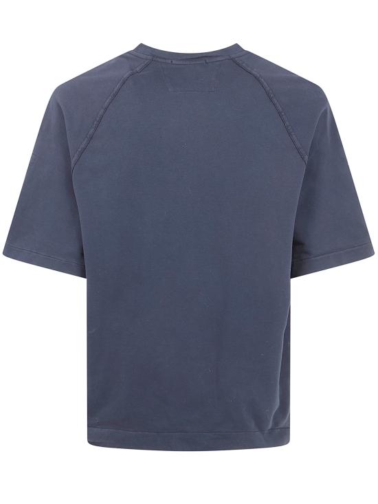 26SS 씨피 컴퍼니 라이트 플리스 숏슬리브 스웨트셔츠 20CMSS034A 002246G 888 TOTAL ECLIPSE - C.P. COMPANY