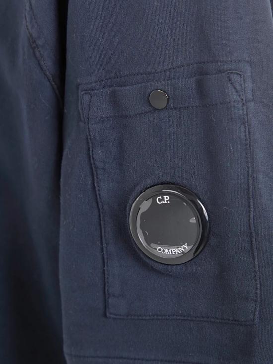 26SS 씨피 컴퍼니 라이트 플리스 숏슬리브 스웨트셔츠 20CMSS034A 002246G 888 TOTAL ECLIPSE - C.P. COMPANY