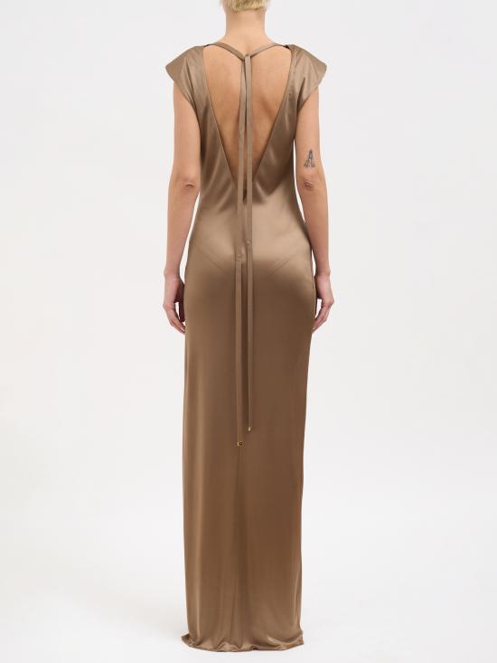 26SS 엘리자베타프랜치 롱 원피스 NABR2461E2229 Bronze - ELISABETTA FRANCHI