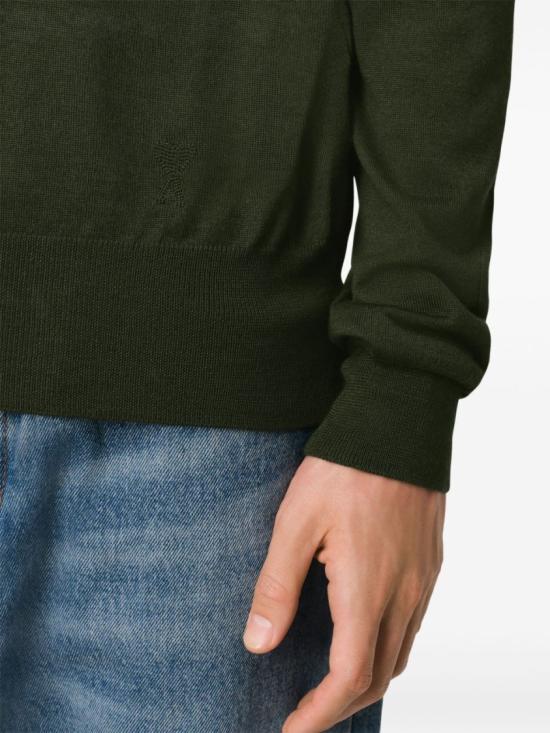 25SS 아미 긴팔 티셔츠 HKS266 KN0066 376 Green - AMI