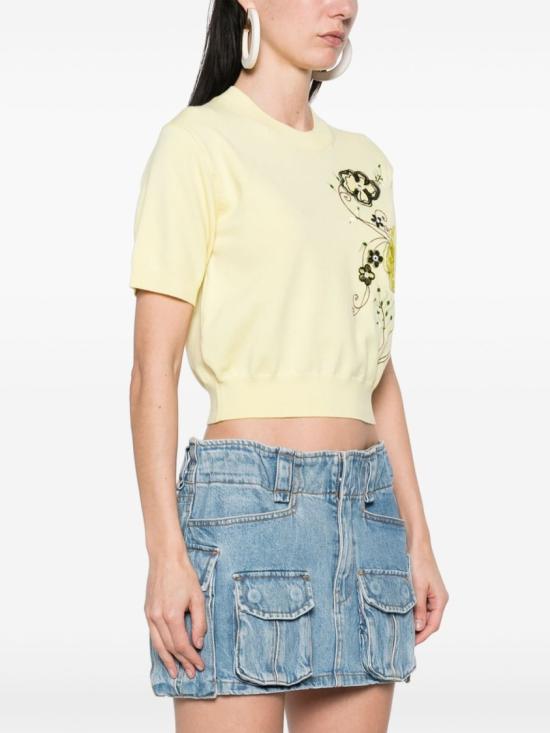 25SS 겐조 반팔 티셔츠 FF52PU4953CS 38 Yellow - KENZO