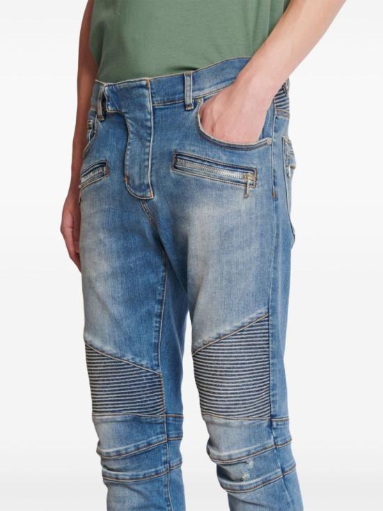  발망 데님 팬츠 EH1MG115DF44 6FF Blue - BALMAIN