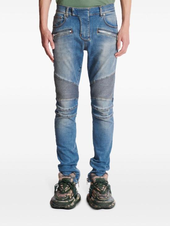  발망 데님 팬츠 EH1MG115DF44 6FF Blue - BALMAIN
