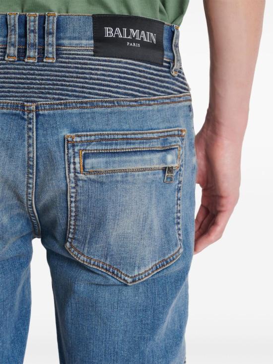  발망 데님 팬츠 EH1MG115DF44 6FF Blue - BALMAIN
