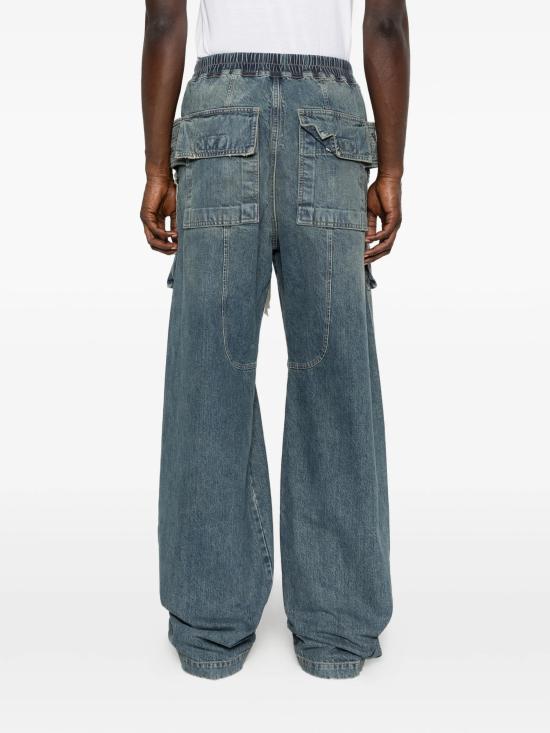 26SS 다크쉐도우 드로스트링 카고 데님 팬츠 DU01F4394DWB 06 Blue - DRKSHDW