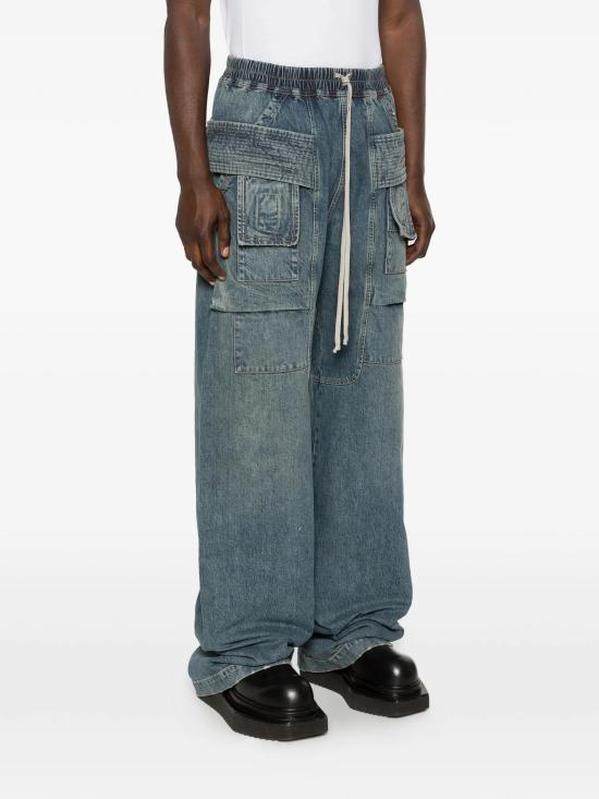 26SS 다크쉐도우 드로스트링 카고 데님 팬츠 DU01F4394DWB 06 Blue - DRKSHDW