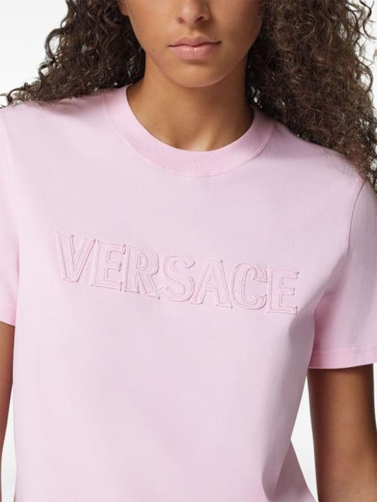 25SS 베르사체 반팔 티셔츠 1018981 1A13616 1PS10 95 Pink - VERSACE