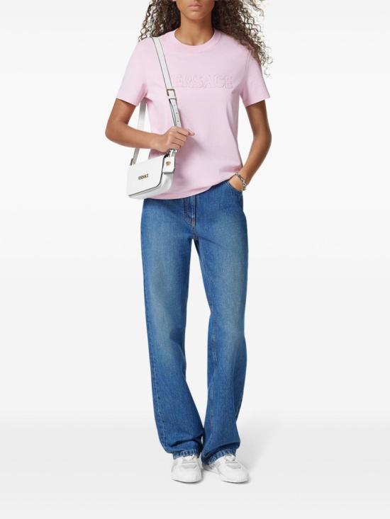 25SS 베르사체 반팔 티셔츠 1018981 1A13616 1PS10 95 Pink - VERSACE