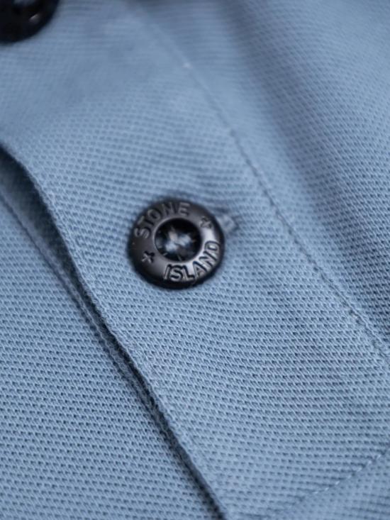 26SS [키즈] 스톤 아일랜드 폴로 셔츠 L1S162200002S0018 V004A Clear Blue - STONE ISLAND