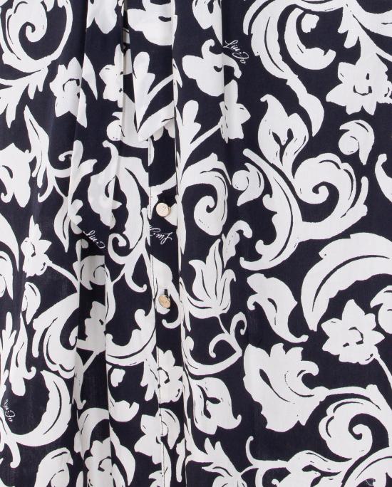 26SS 리우조 미디 원피스 WA6349 T4853P9421 Black wh ara - LIU JO