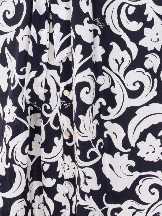 26SS 리우조 미디 원피스 WA6349 T4853P9421 Black wh ara - LIU JO