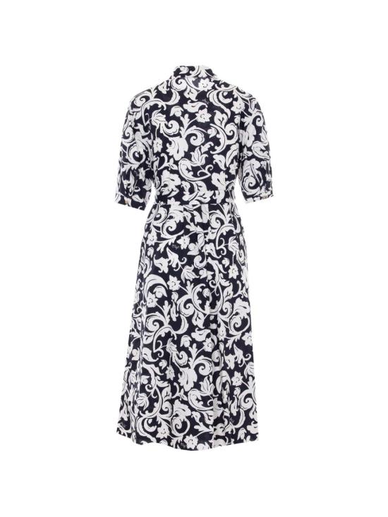 26SS 리우조 미디 원피스 WA6349 T4853P9421 Black wh ara - LIU JO