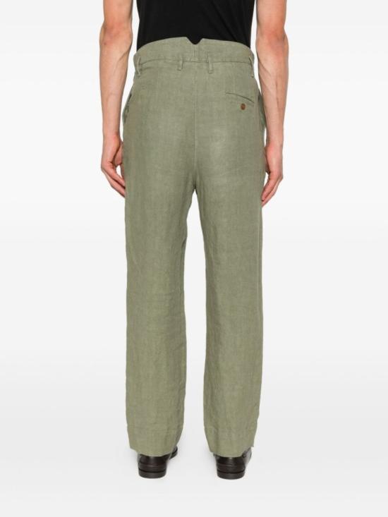25SS 비비안웨스트우드 스트레이트 팬츠 2F01000L W012E M404 Green - VIVIENNE WESTWOOD