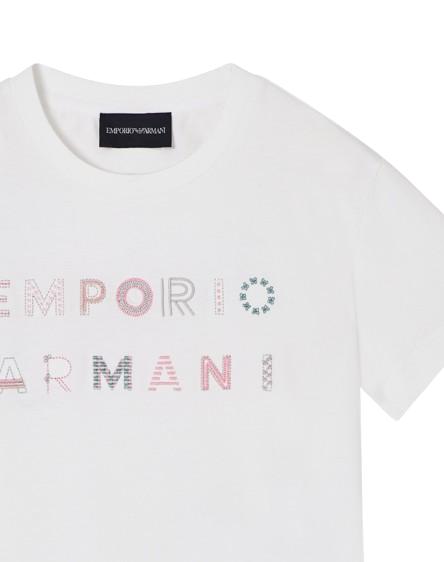 26SS [키즈] 알마니 티셔츠 EG000604 AF21820 U0003 White - ARMANI