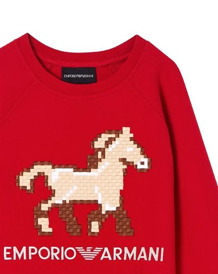 26SS [키즈] 알마니 트레이닝 상의 EB000915 AF10126 U5067 Red - ARMANI