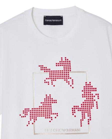 26SS [키즈] 알마니 티셔츠 EB000911 AF10127 U0003 White - ARMANI