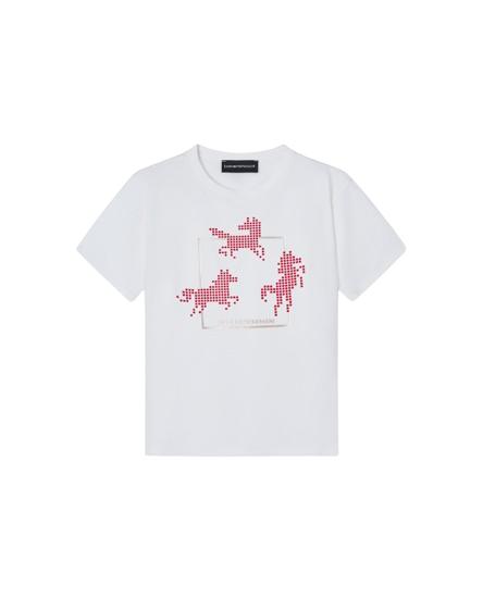 26SS [키즈] 알마니 티셔츠 EB000911 AF10127 U0003 White