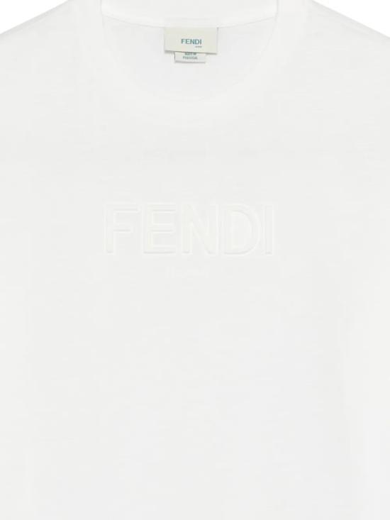 26SS [키즈] 펜디 티셔츠 JUI202 7AJ F0TU9 GESSO - FENDI