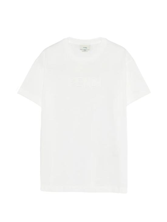 26SS [키즈] 펜디 티셔츠 JUI202 7AJ F0TU9 GESSO